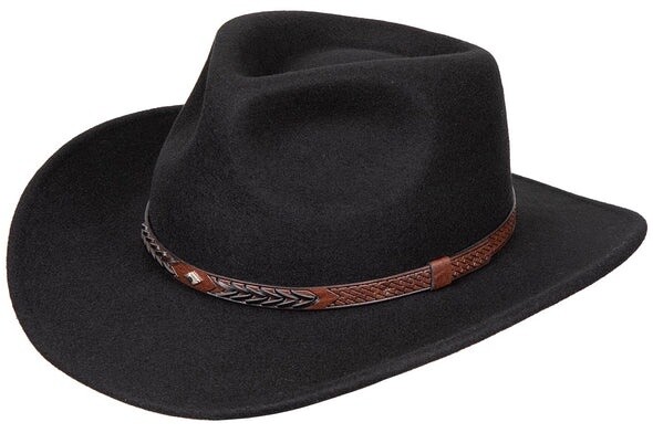 Wool Felt Safari Hat, Size: Medium, Colour: Black