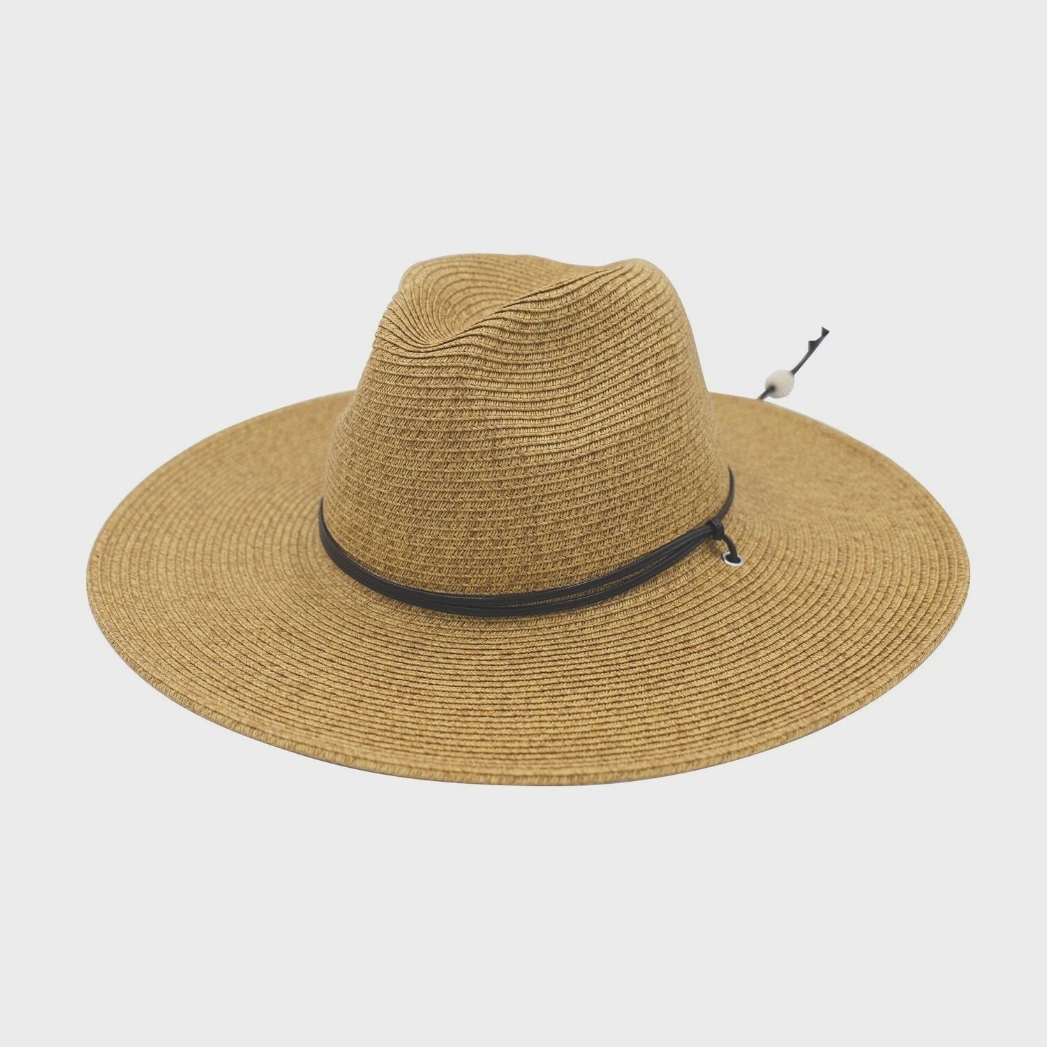 El Campo 4&quot; Brim Sun Hat w/ Chin Cord, Colour: Coffee, Size: Small