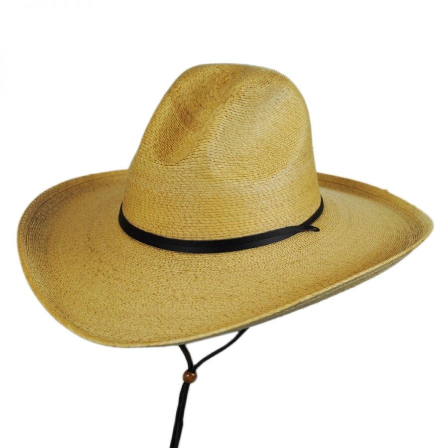 Bryce Palm Leaf Straw Wide Brim Gus Hat, Size: Small