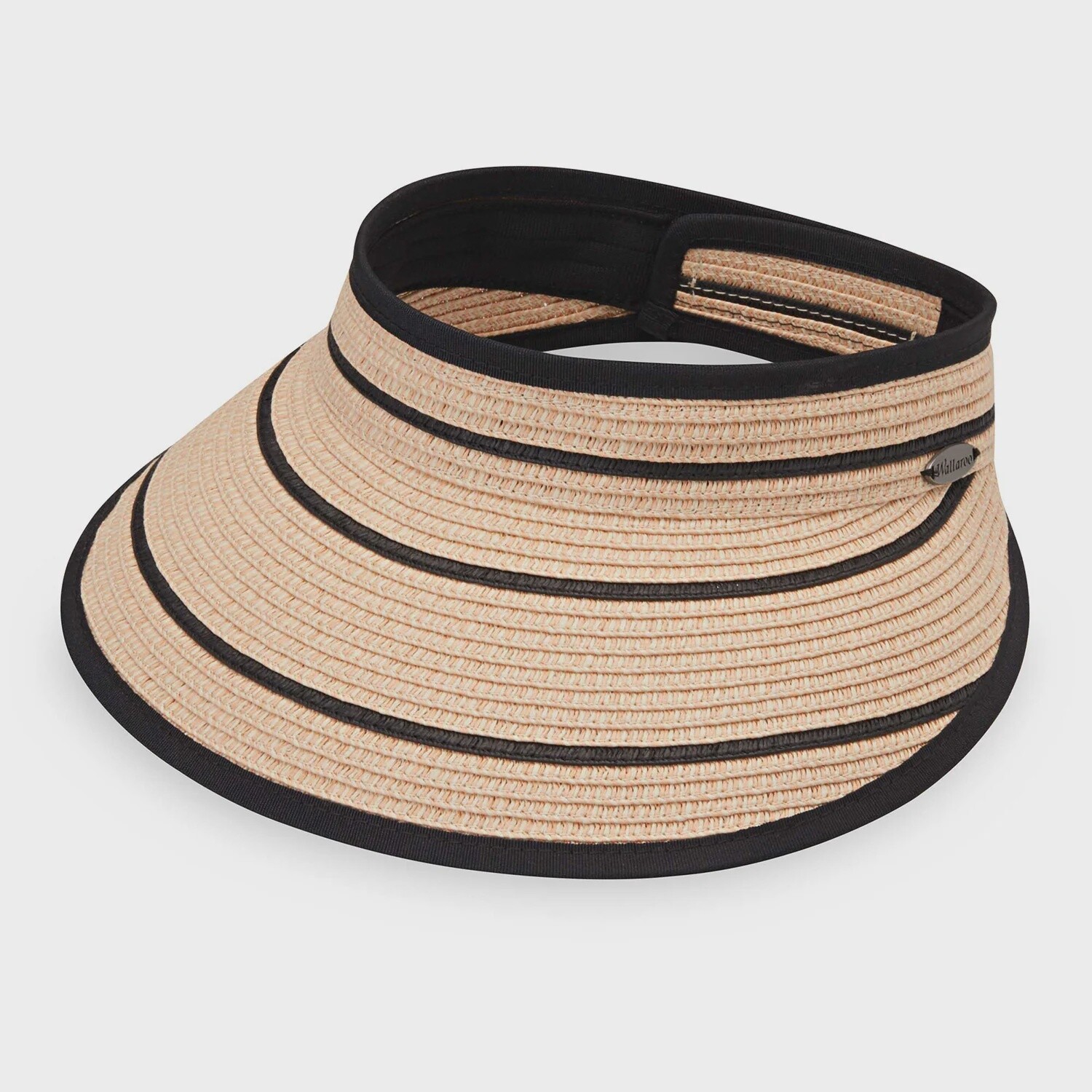 Petite Savannah Visor, Size: Petite, Colour: Camel Black Stripes