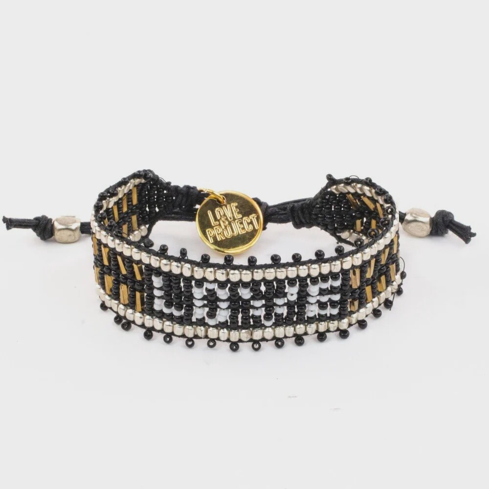 TAJ LOVE BRACELET - BLACK &amp; WHITE