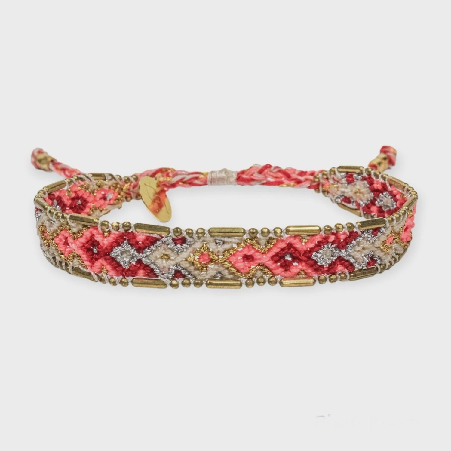 BALI METALLIC FRIENDSHIP BRACELET - GLOW LAVA