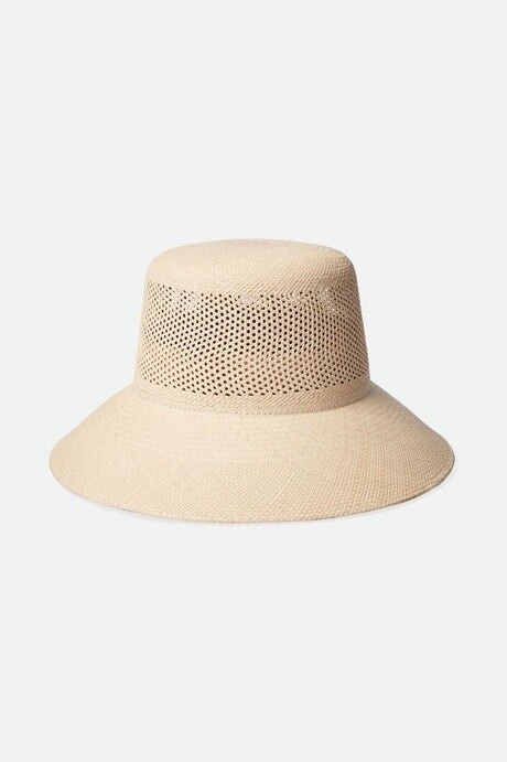 LOPEZ PANAMA STRAW BUCKET HAT, Colour: Catalina Sand, Size: Small