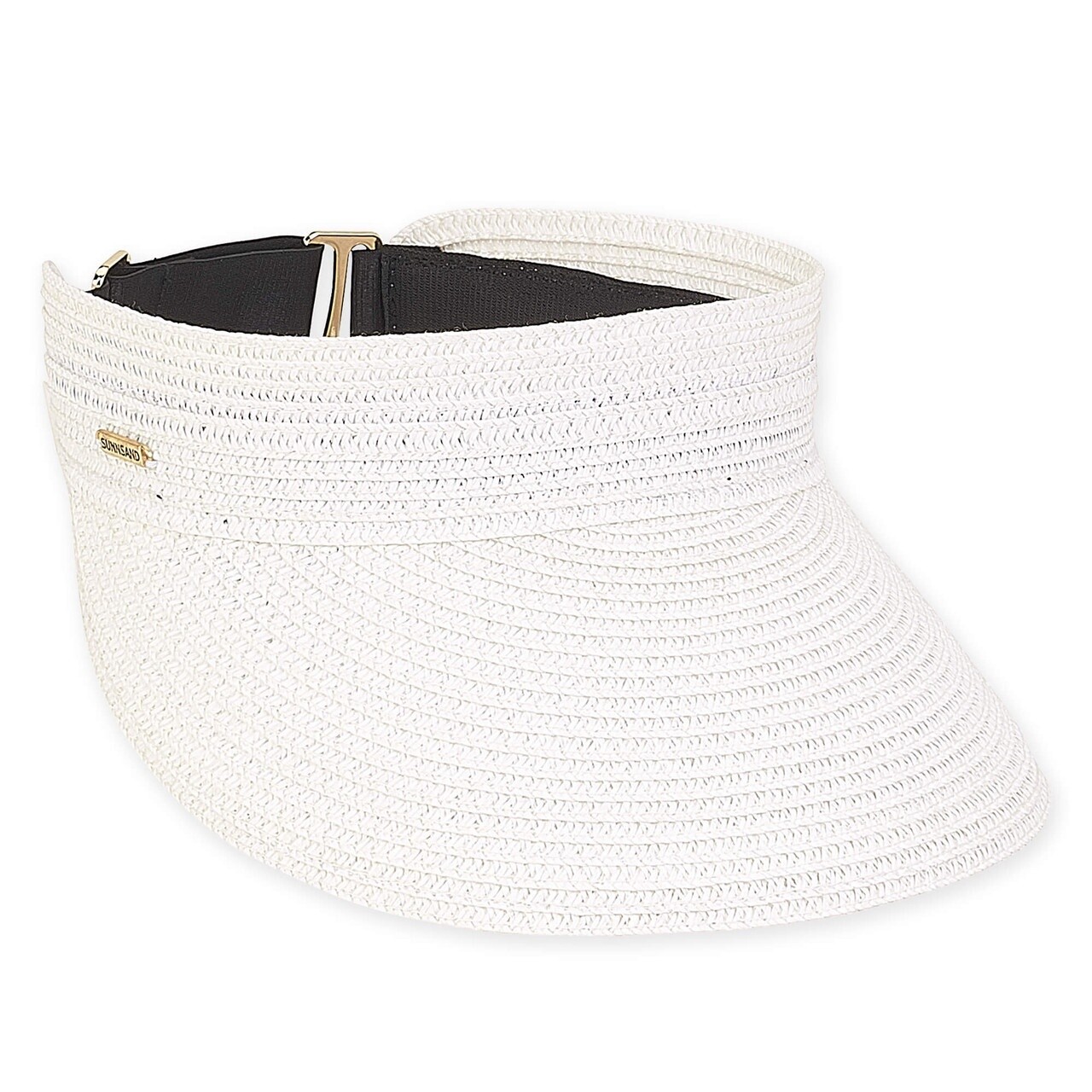 HH2431 Paper Braid Visor, Size: O/S, Colour: White A