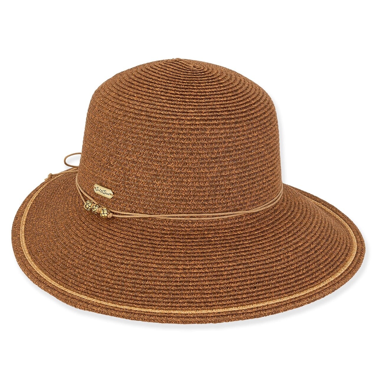 HH2989 Ana Paper Braid Tapered Brim Hat, Size: O/S, Colour: Brown B