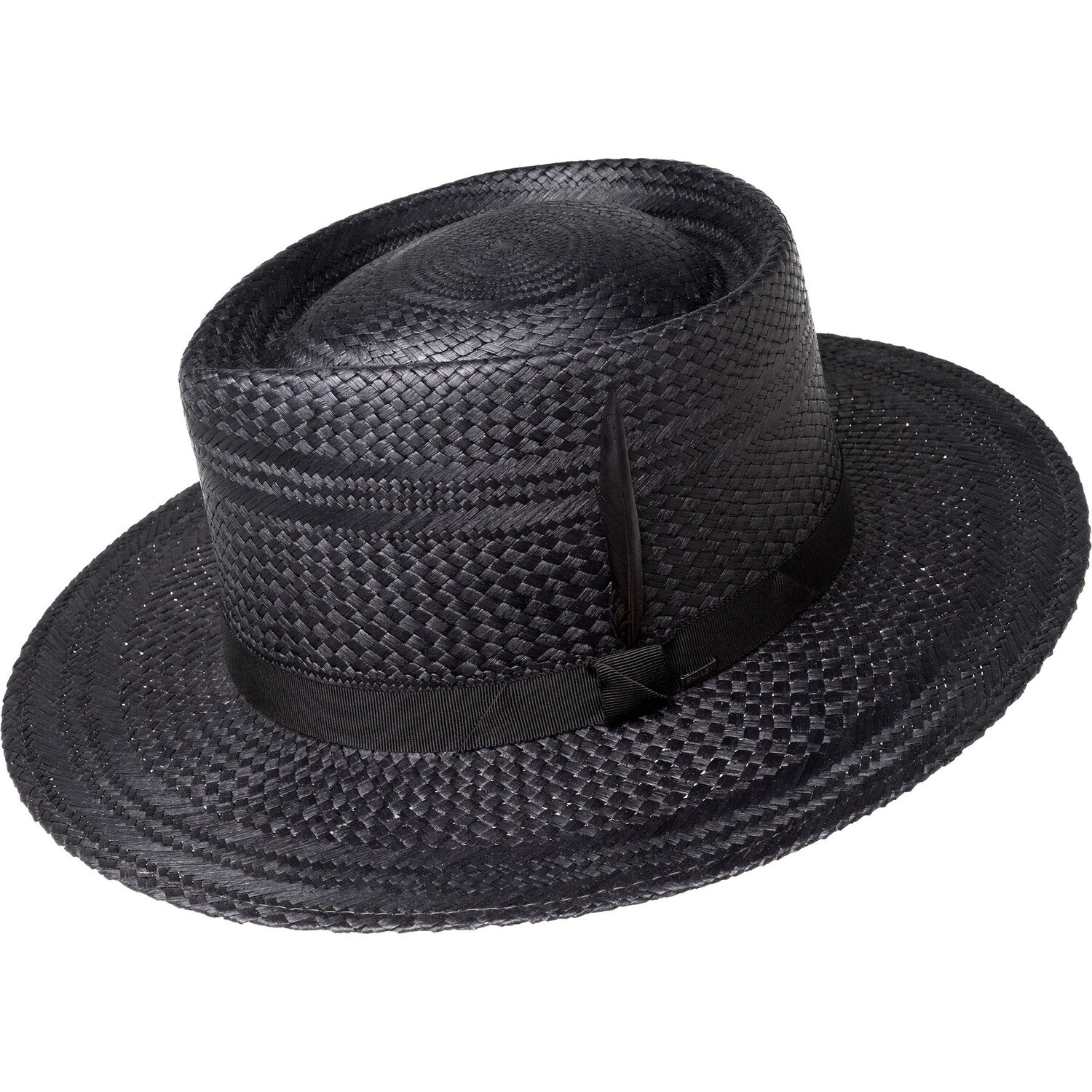 Alix Genuine Handwoven Panama Hat, Size: Small, Colour: Black