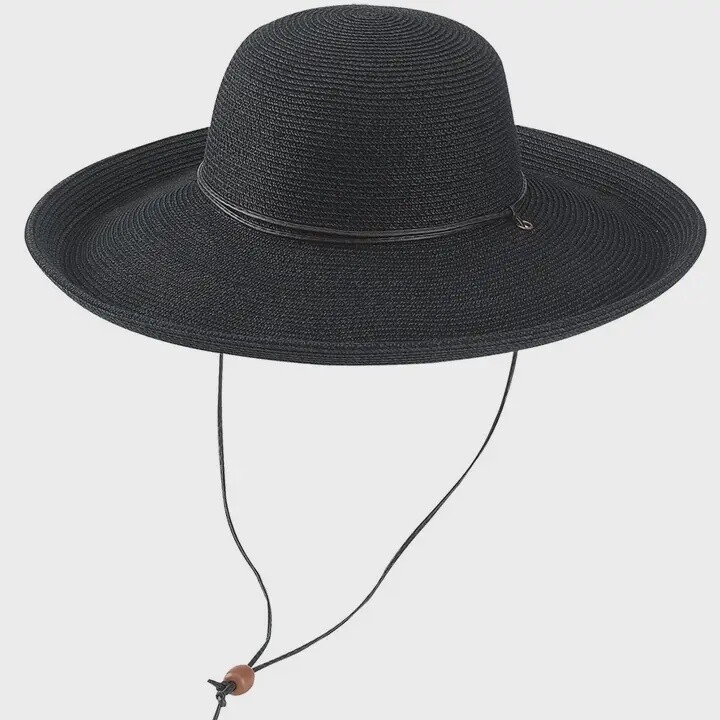 8595 | Women&#39;s Paperbraid Kettle Brim Hat, Size: O/S, Colour: Black
