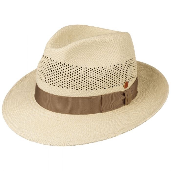 Imperia Genuine Handwoven Panama Hat, Size: 55cm Small, Colour: Natural/Black