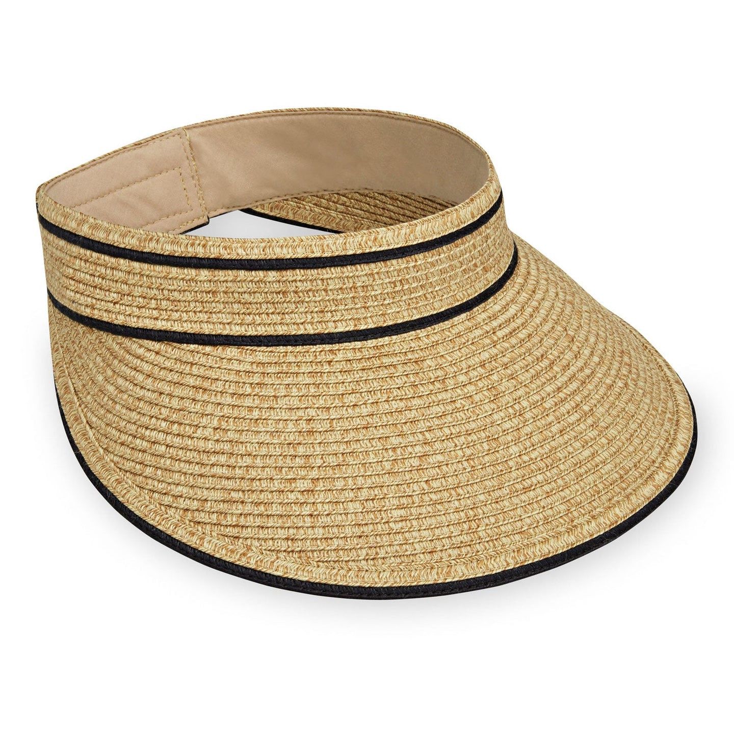 Lily Visor, Colour: Beige/Black Stripe