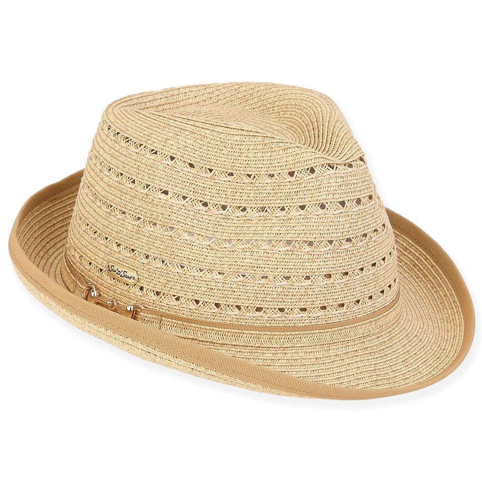 HH2820 Mersa | Women&#39;s Paper Straw Fedora Hat, Size: O/S, Colour: Natural B