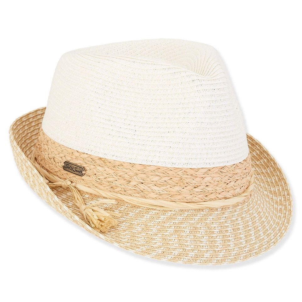 HH3017 Oaklynn | Women&#39;s Paper Straw Fedora Hat, Size: O/S, Colour: Ivory A