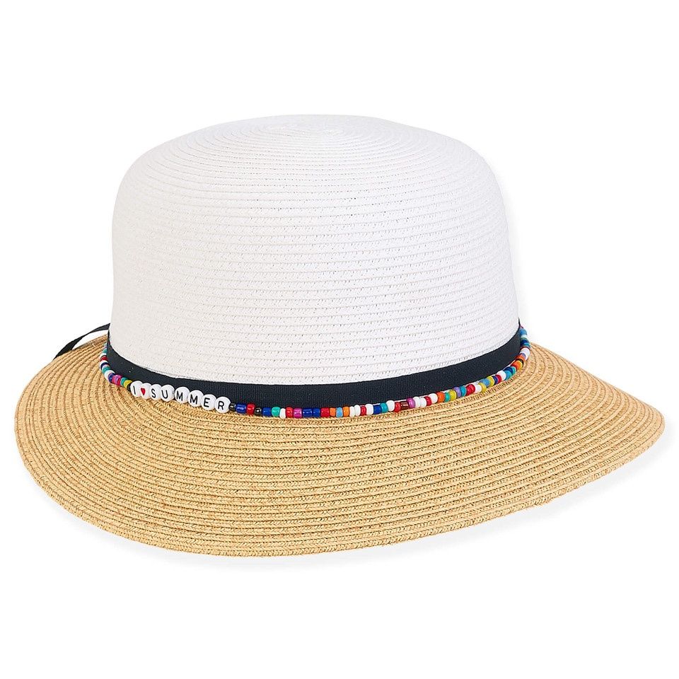 HK448 Penelope | Young Girl Paper Braid Hat, Size: O/S, Colour: White