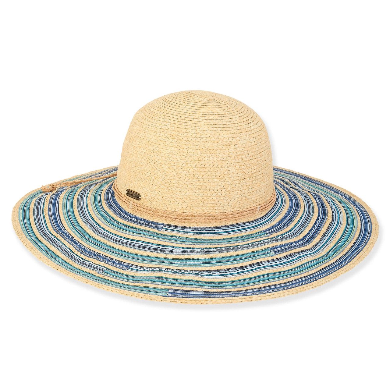 HH3034 Ayla | Women&#39;s Paper Straw Floppy Hat, Size: O/S, Colour: Blue A