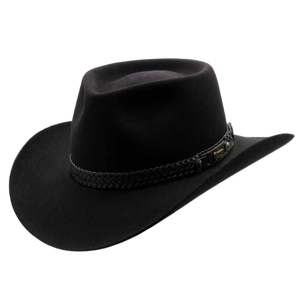 Snowy River Imperial Quality Pure Fur Felt Hat, Colour: Black, Size: 63cm XXL