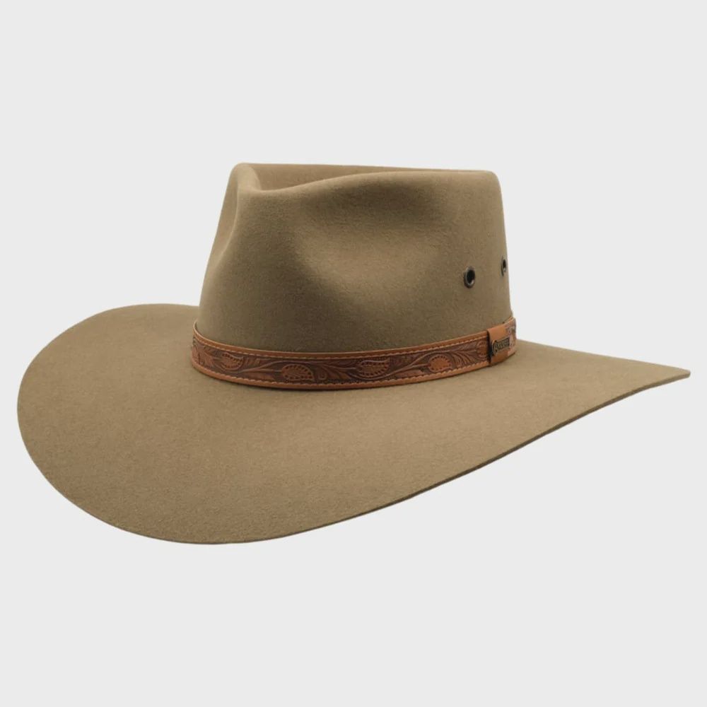 The Territory Imperial Quality Pure Fur Felt Hat, Size: 55cm Small, Colour: Santone Fawn
