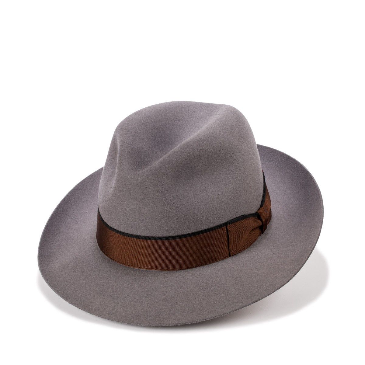 Peter Antilope Fur Felt Fedora Hat, Colour: Acero F, Size: 57cm Medium