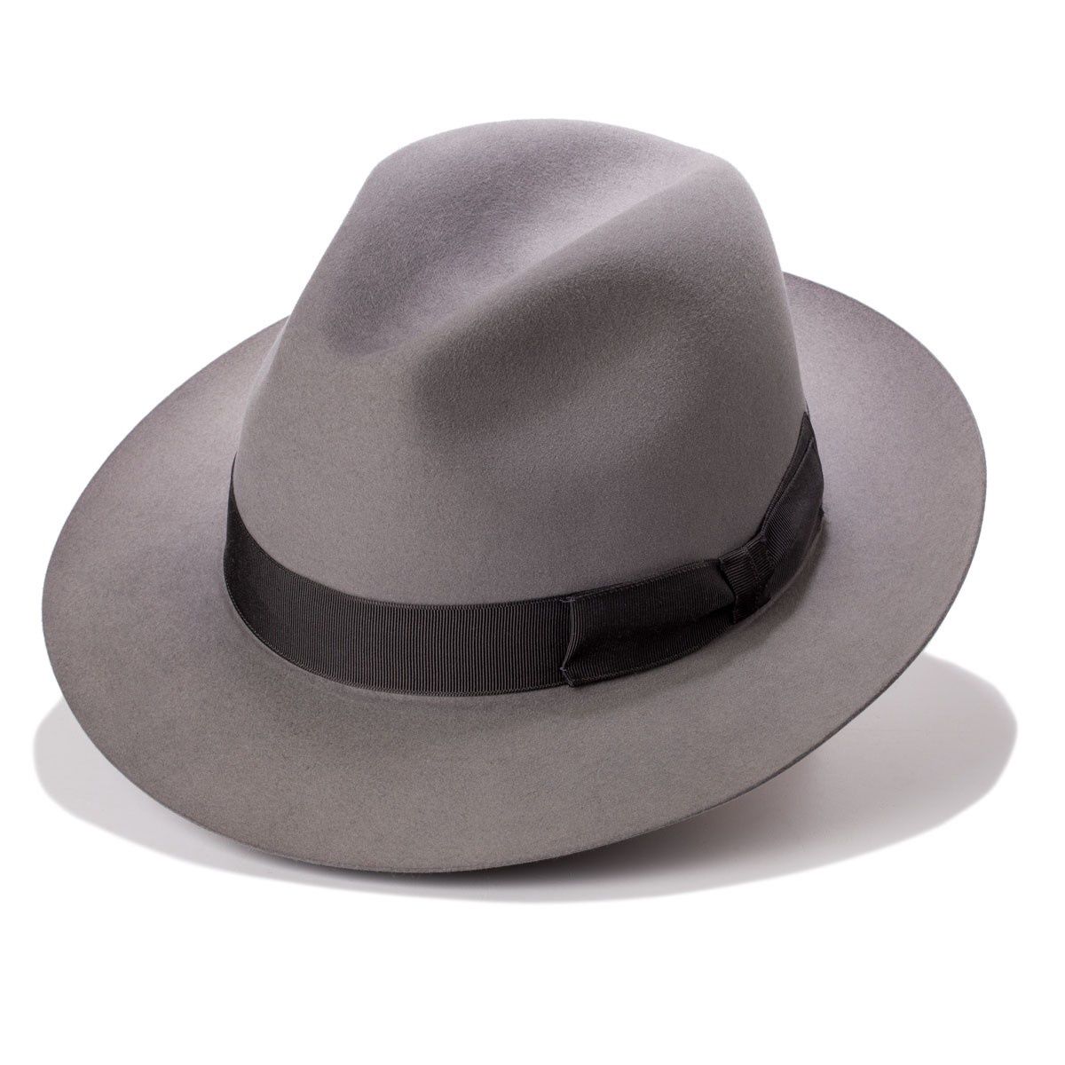 Voysey Superior Quality Beaver Felt Fedora, Colour: Acero N Charcoal Grey, Size: 57cm Medium