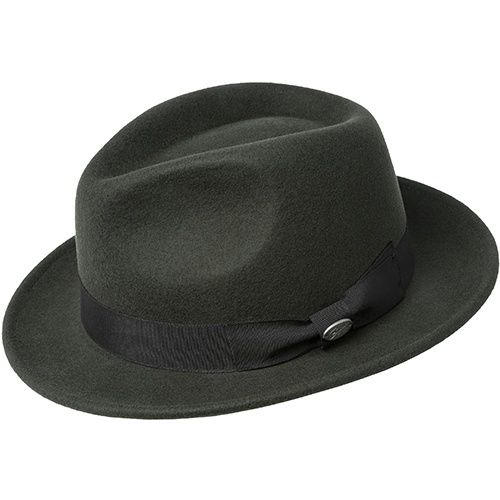 Maglor Wool Felt Fedora, Colour: Forest, Size: Small