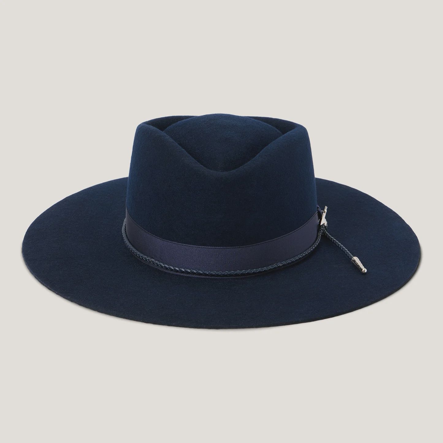 Dylan Wool Felt Flat Brim Hat, Colour: Black, Size: Small