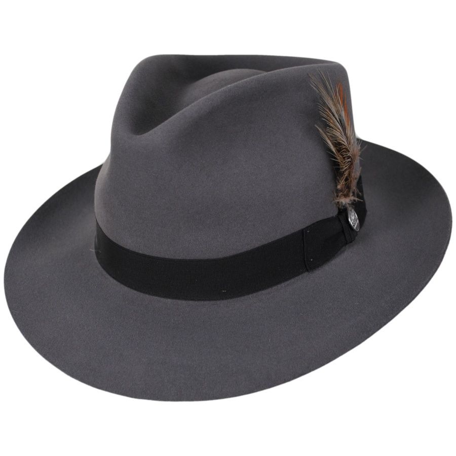 Chatham Fur Felt Fedora Hat, Colour: Caribou, Size: 7