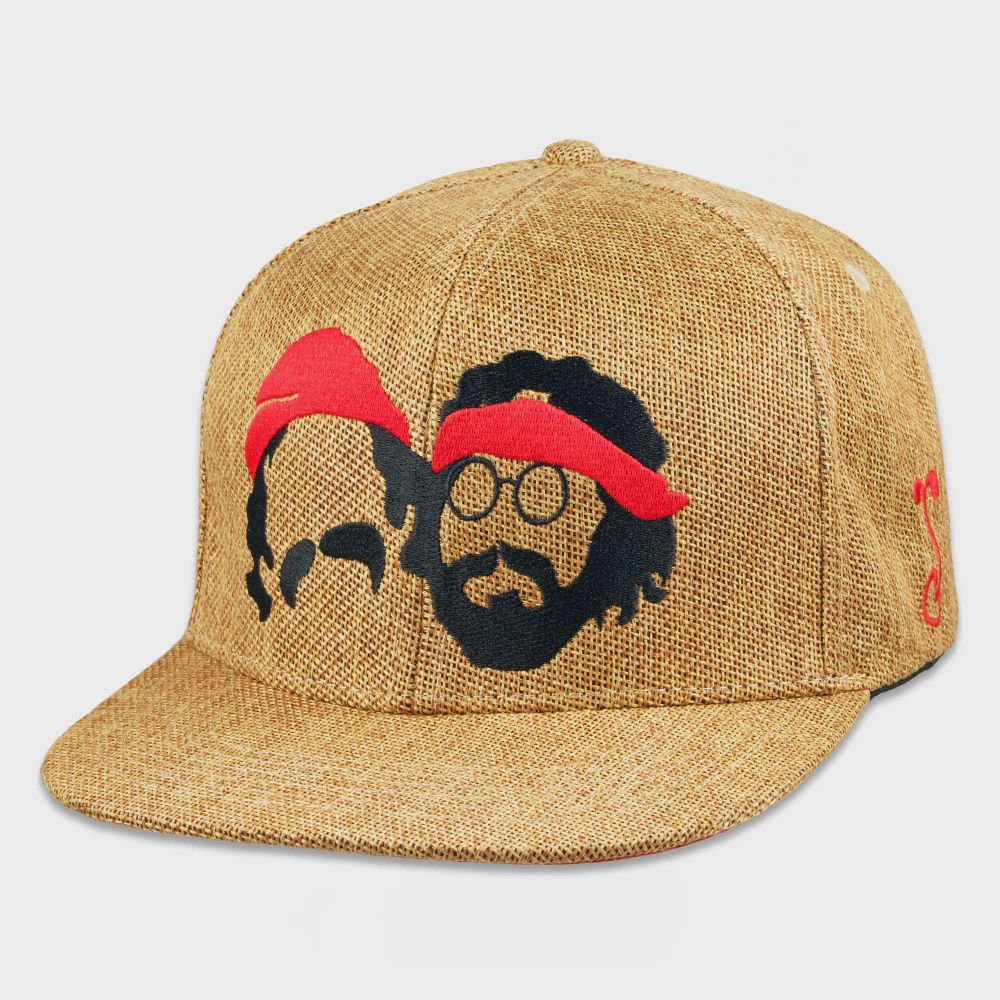 Cheech and Chong Silhouette Tan Snapback Hat, Size: S/M