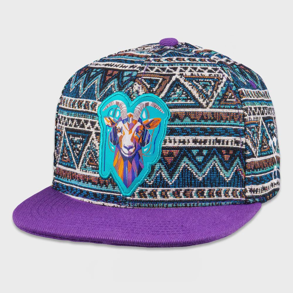 The Polish Ambassador Goat Teal Snapback Hat, Size: S/M