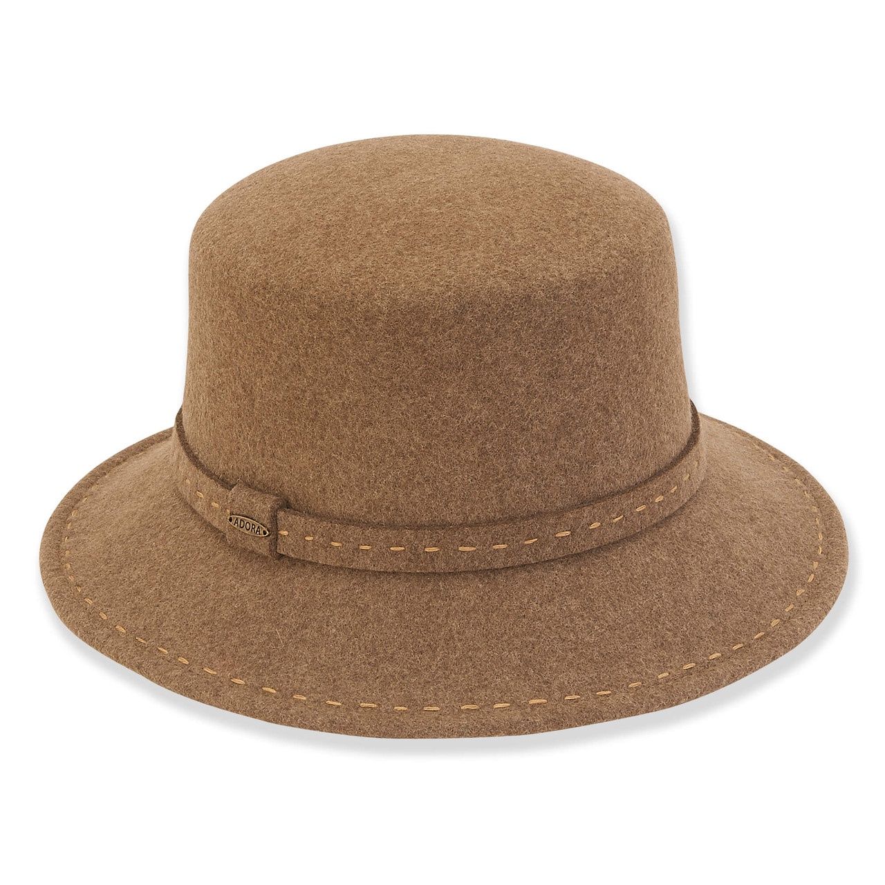 AD1273 Wool Felt Bucket, Colour: B Tan