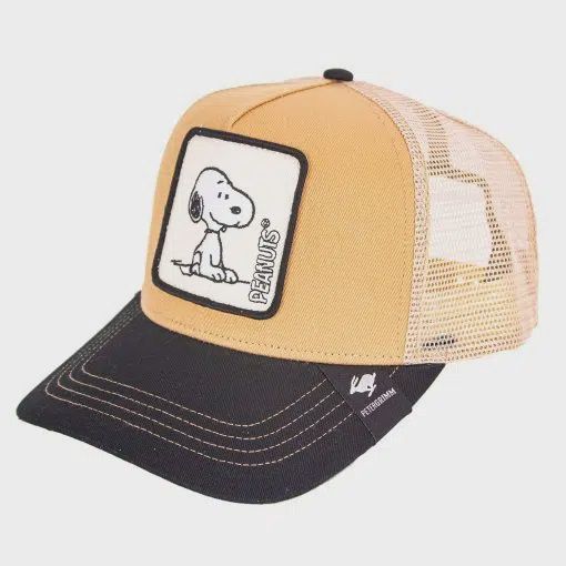 Peanuts | Snoopy Baseball Cap, Size: Snapback, Colour: Tan