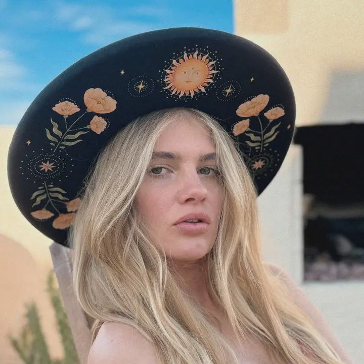 The Stevie Wool Felt Illustrated Hat, Size: 57cm Medium