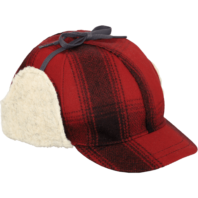 The Snowdrift Cap, Colour: Red/Black Plaid, Size: Medium