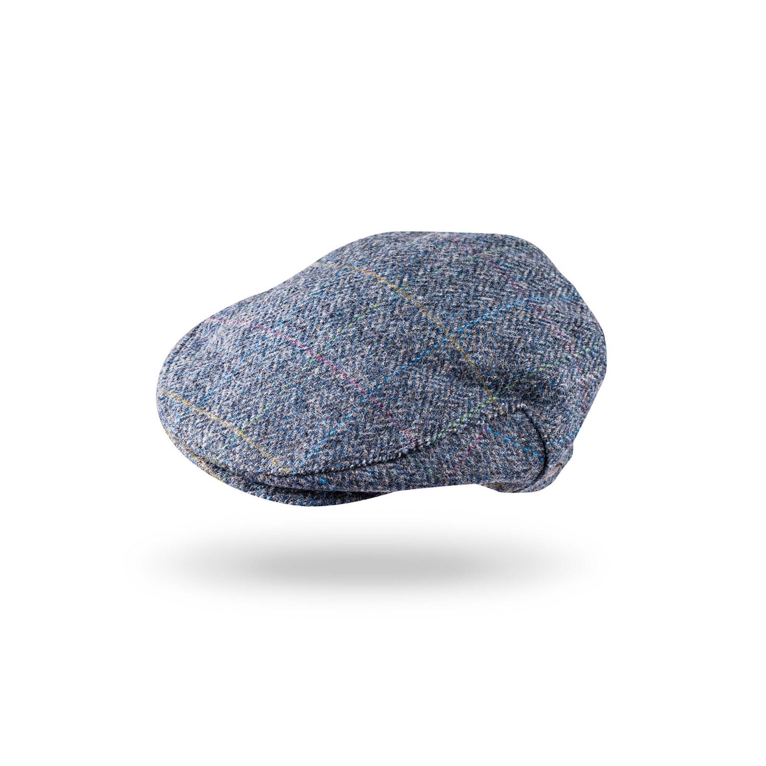 Irish Tweed Cap Grey Denim Herringbone, Size: Small