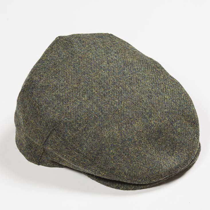 Irish Tweed Cap Dark Green Solid, Size: Small