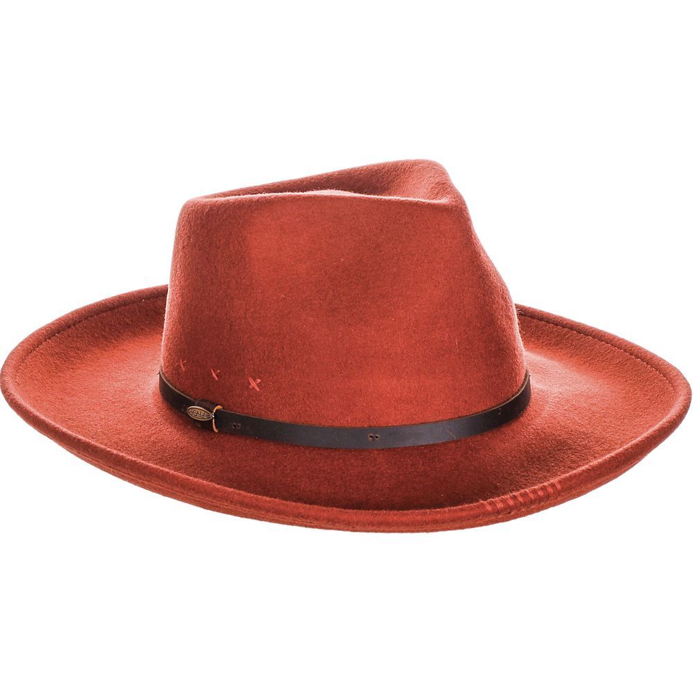 Seneca Wool Felt Rancher w/ Vegan Leather Band, Colour: Rust