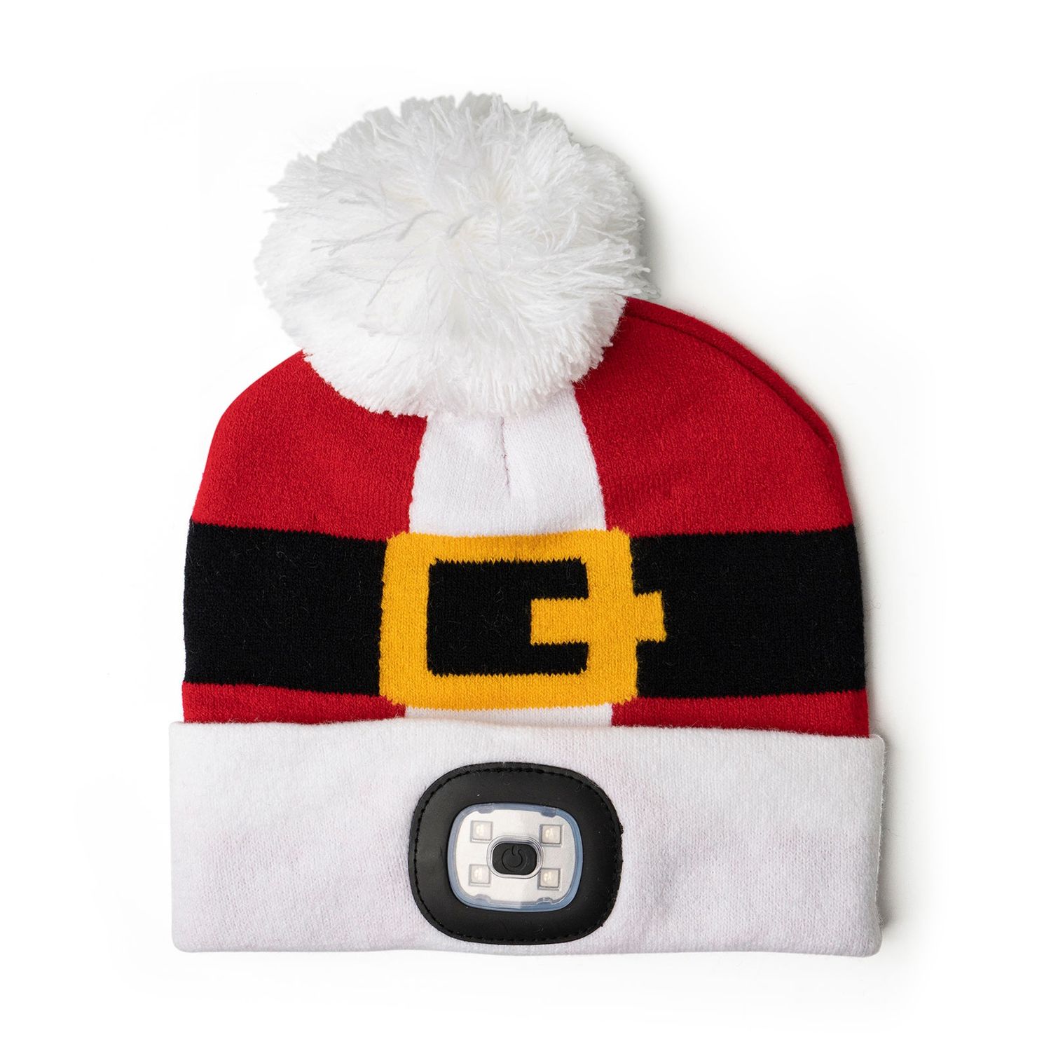 Night Scope™ Kid’s Christmas Rechargeable LED Pom Hat, Size: Kids 6+, Colour: Santa