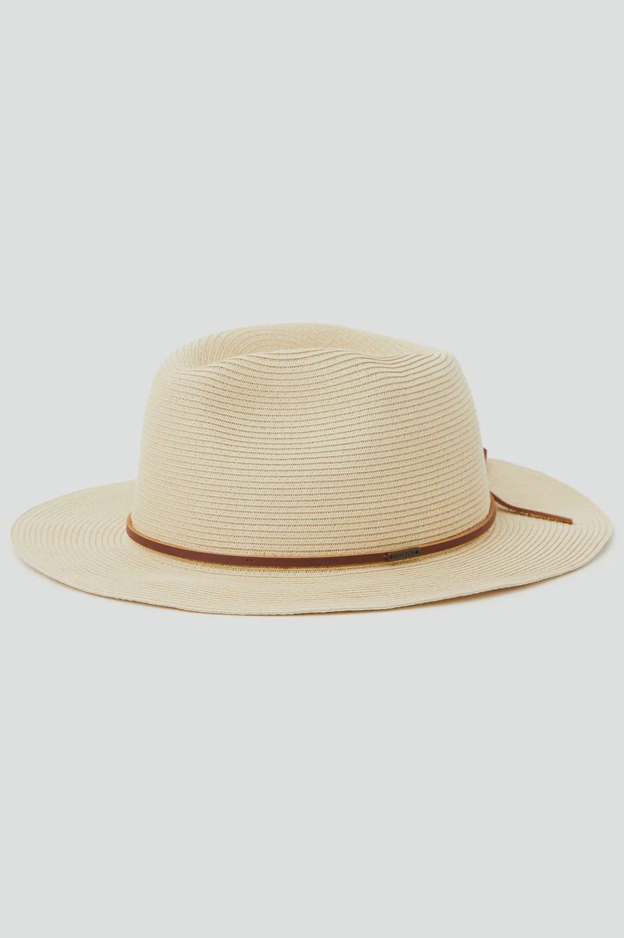 Wesley Straw Packable Fedora, Size: XS, Colour: Tan