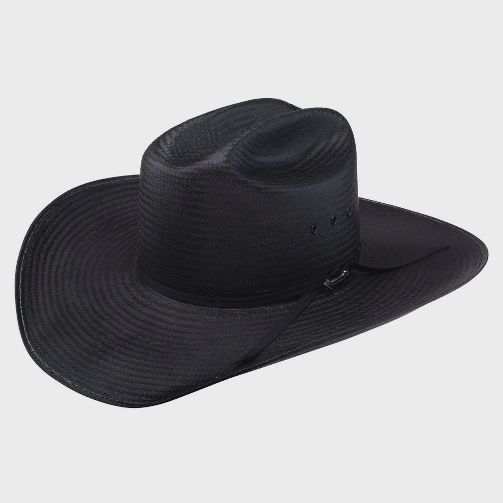 Coal Mine Black Straw Cowboy Hat, Size: 7