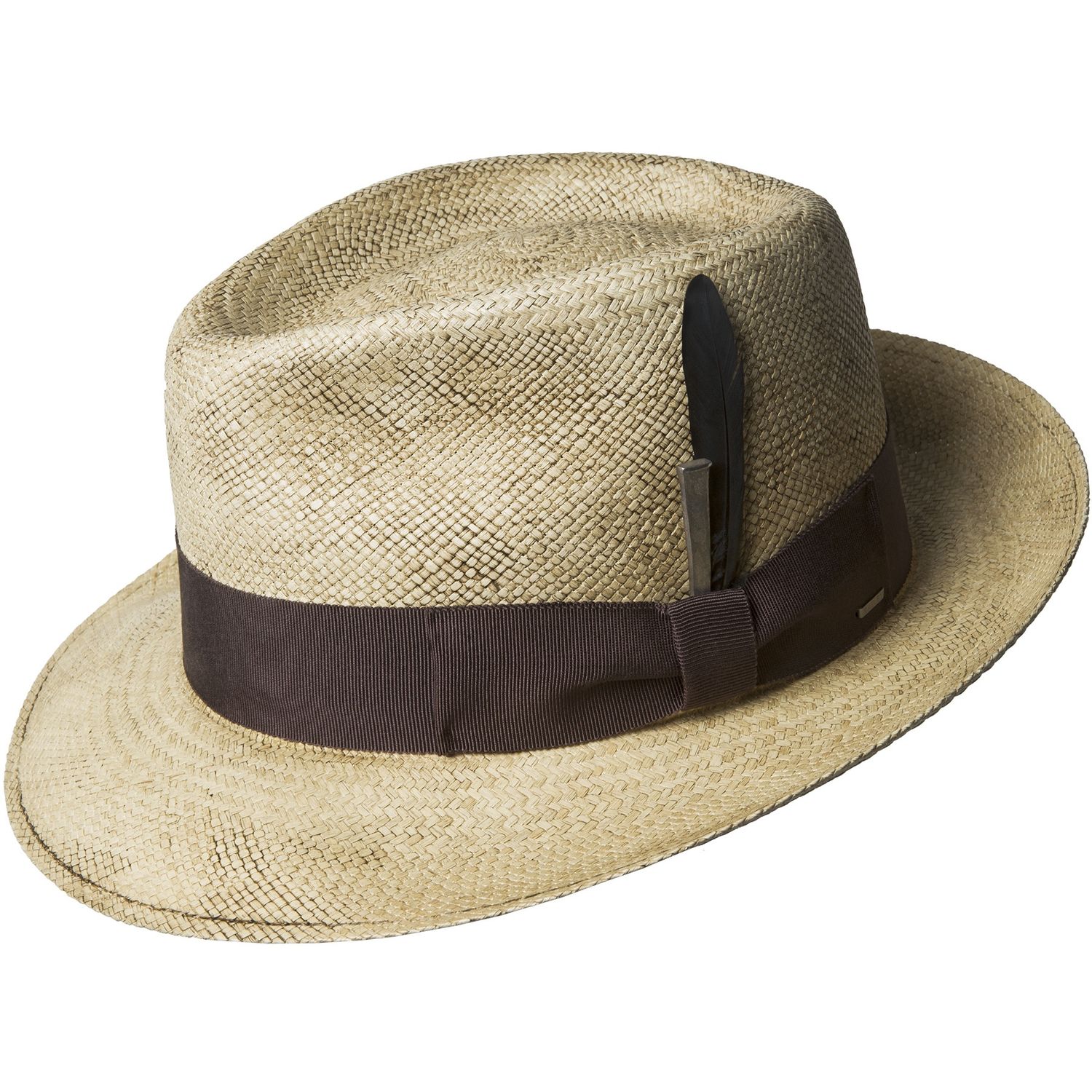 Tessier Genuine Handwoven Panama Hat, Colour: Antiqued Natural, Size: Small