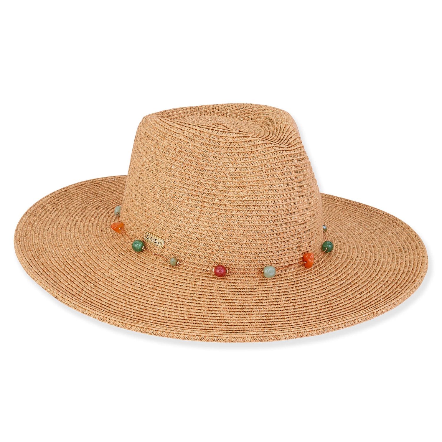 HH3069 | Norah | Paper Braid Metallic Lurex Safari Hat, Colour: Tan, Size: O/S