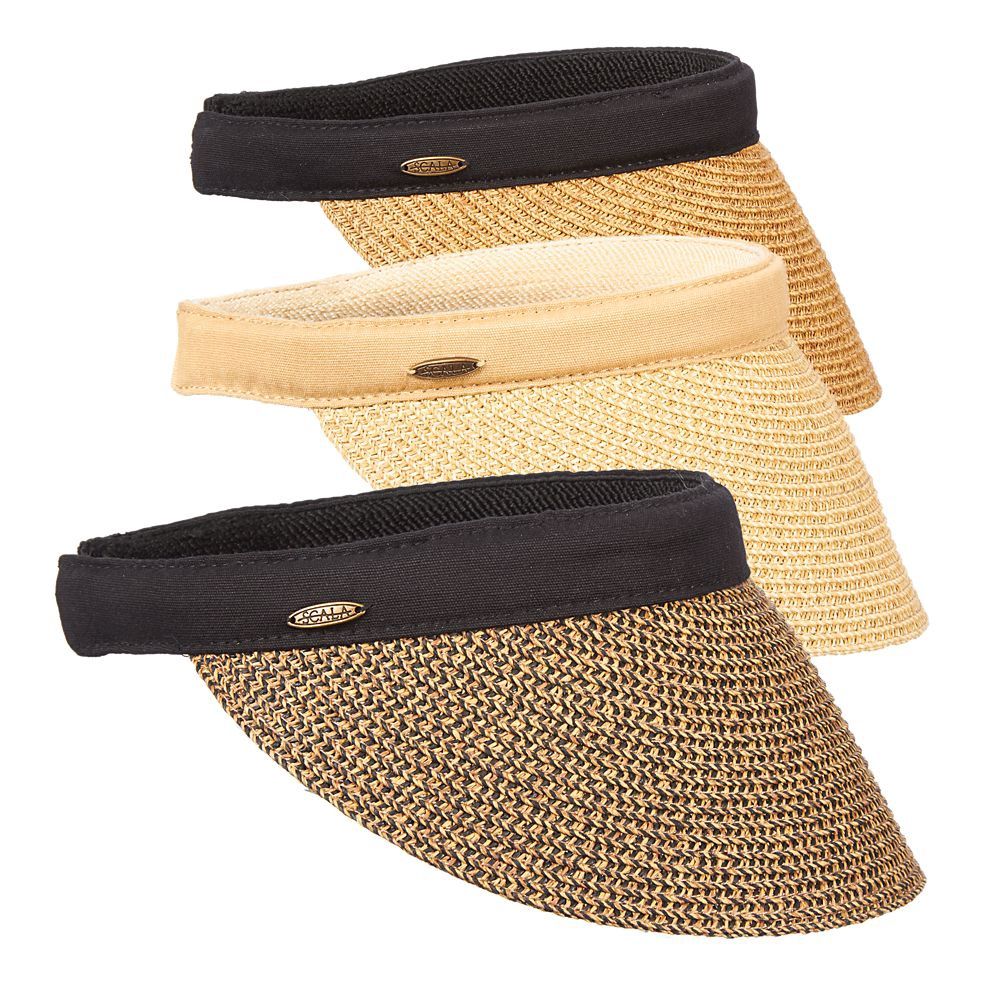 Rosina Paper Braid Clip Visor, Colour: Brown