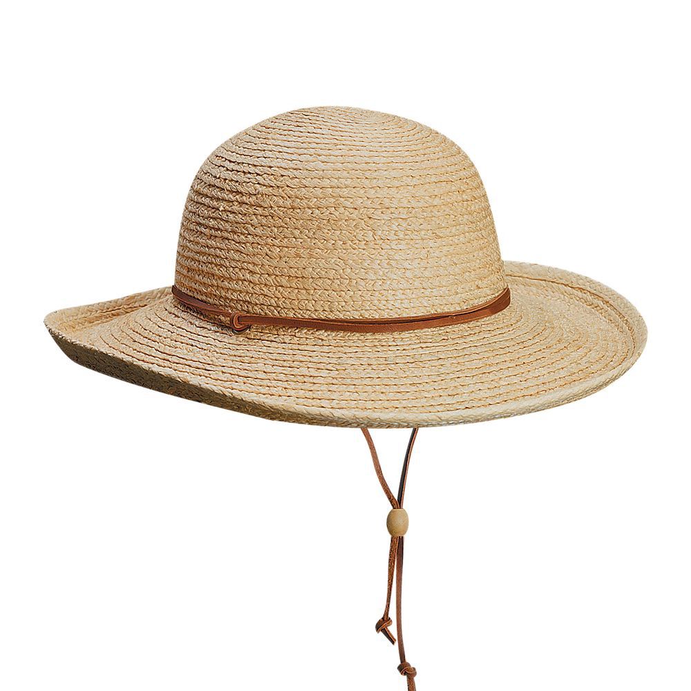Elba Braided Raffia Round Crown Hat, Colour: Natural, Size: O/S