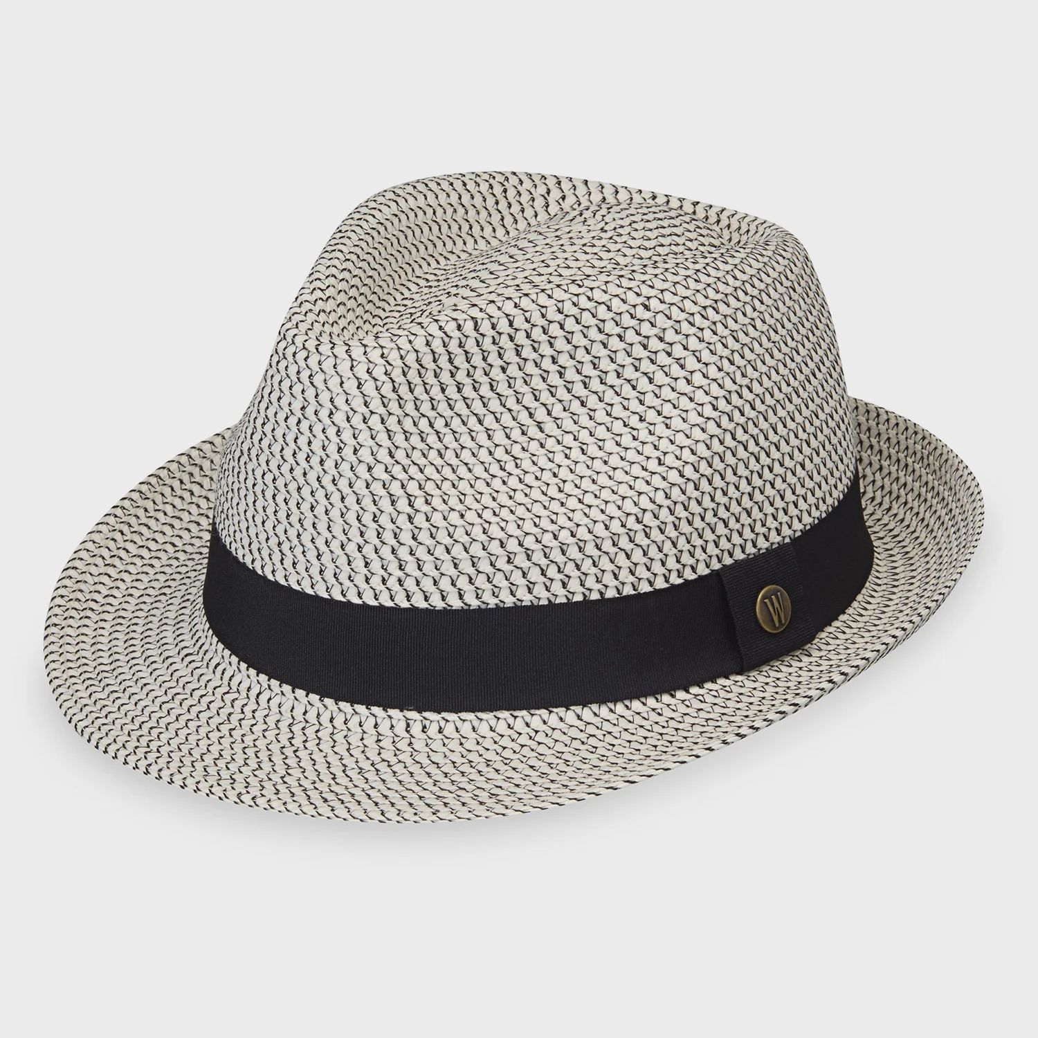 Charlie Trilby, Colour: Ivory/Black, Size: Medium/Large