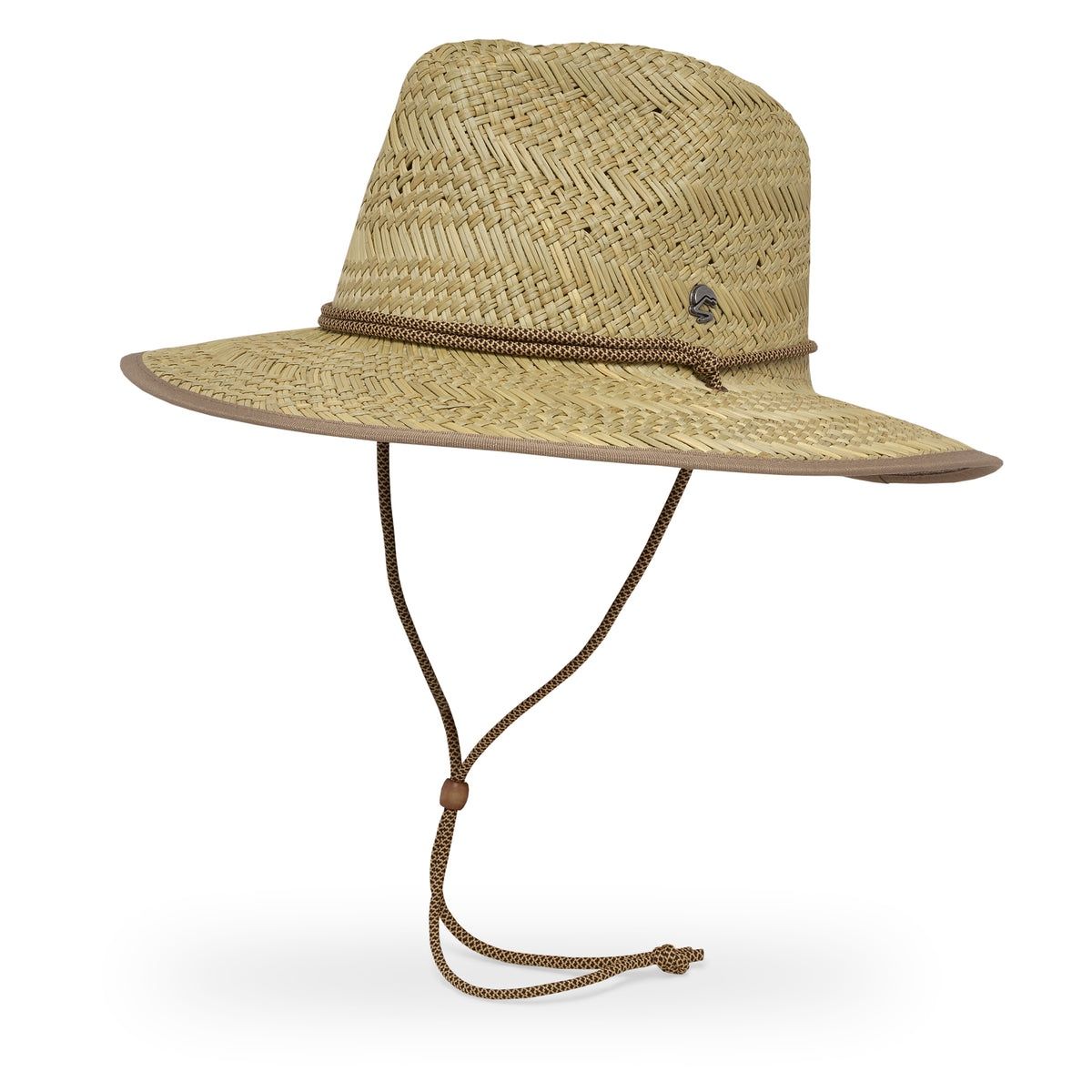 Leisure Hat w/ Chincord, Colour: Natural/Brown, Size: Medium