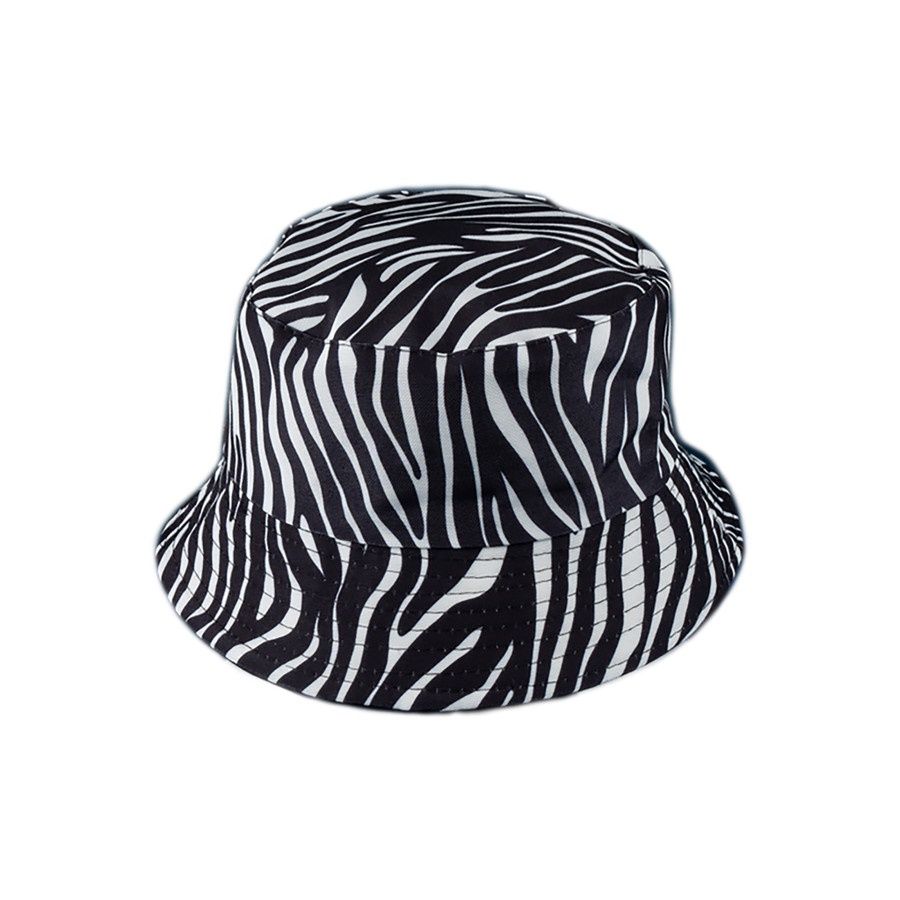Zebra Stripes Bucket Hat, Colour: Black, Size: O/S
