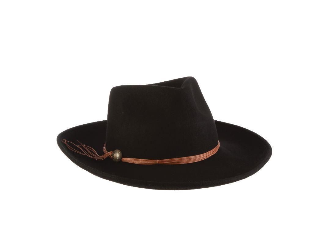 Palermo Wool Felt Rancher Hat, Colour: Black