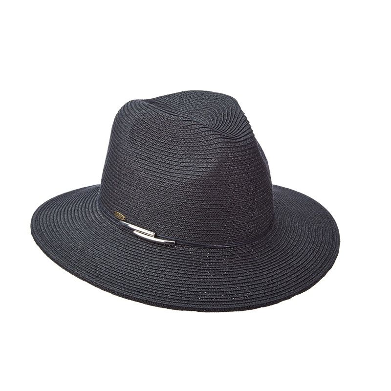 Vivianna Paper Braid Safari Hat, Colour: Black, Size: O/S