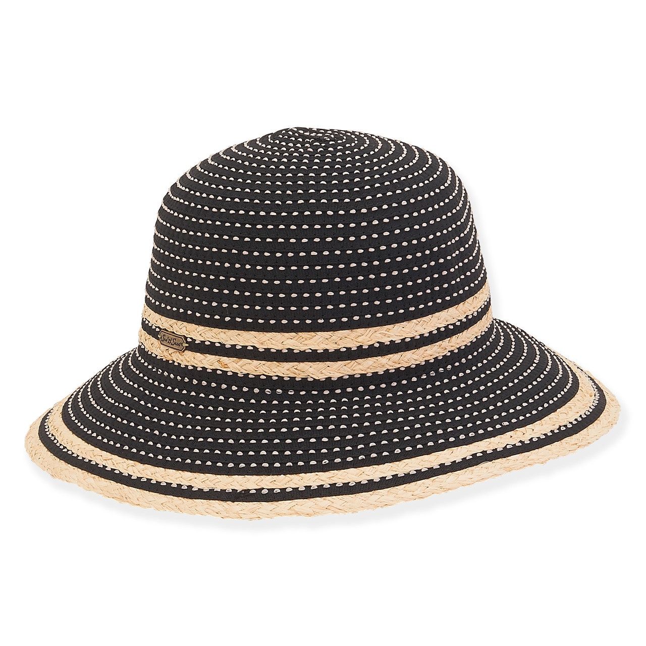 HH2719 Ribbon Bucket Hat, Colour: Black, Size: O/S