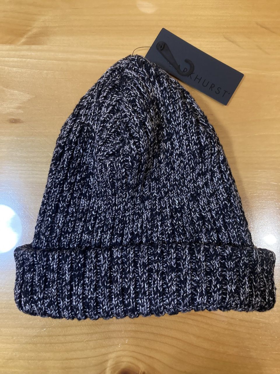 Shimmer Ribbed Beanie, Colour: 1RP Black Mix, Size: O/S
