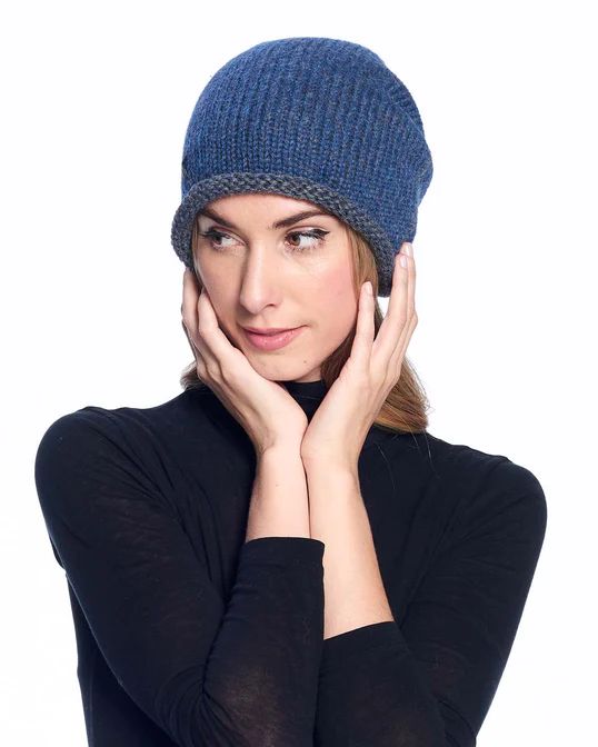 Alpaca Beanie Hat - Rustic, Colour: 03 Royal, Size: O/S