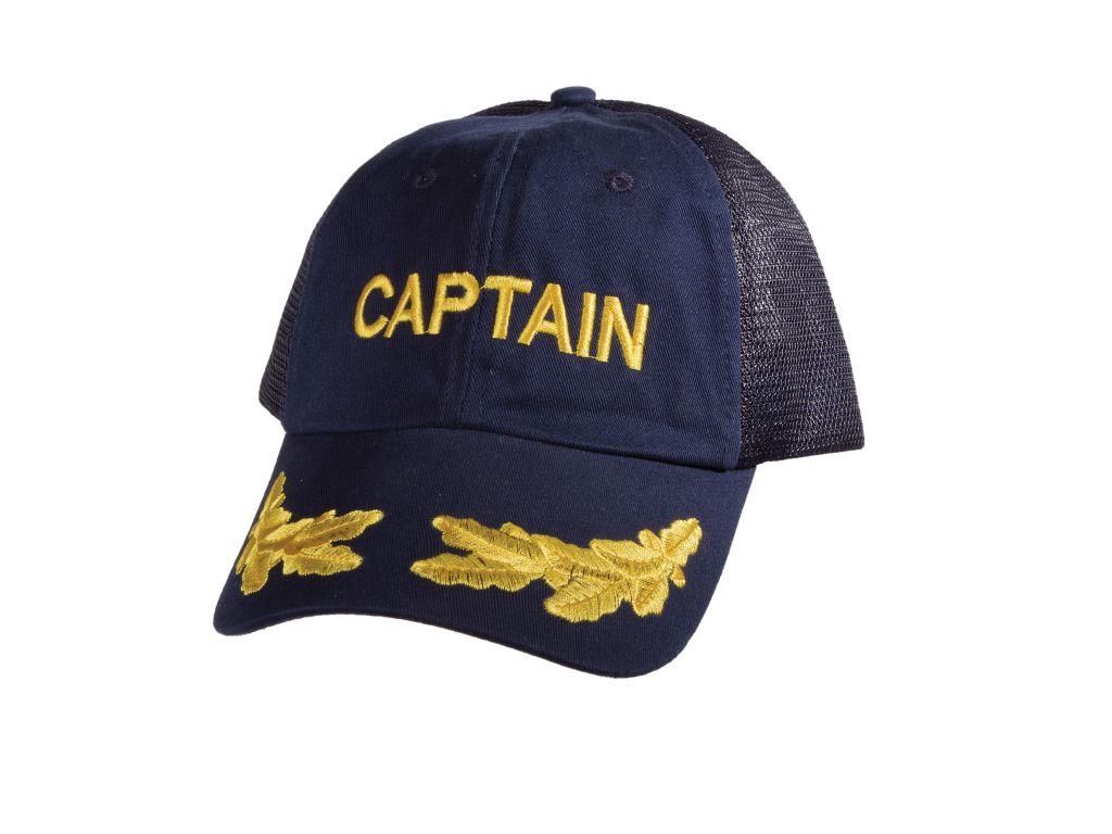 Pontoon "Captain" Twill Baseball Cap, Colour: Navy / Gold, Size: O/S