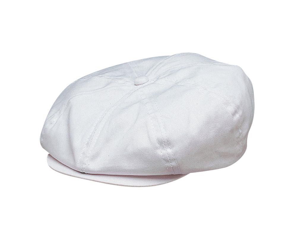 Capper Cotton Newsboy, Colour: White, Size: Medium